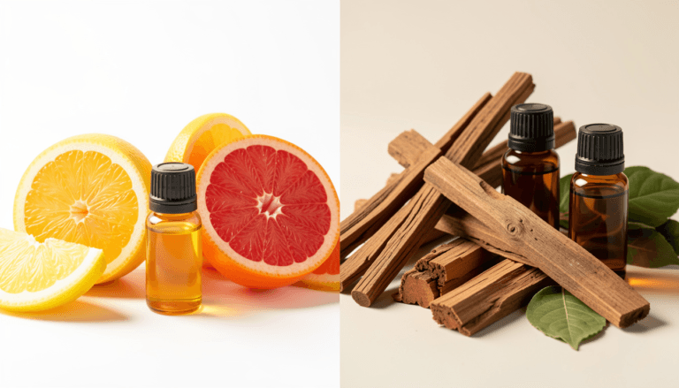 Óleos cítricos ou óleos amadeirados